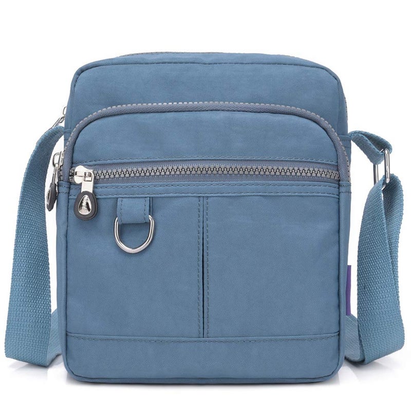 KARRESLY Casual Nylon Purse Handbag Crossbody Bag Waterproof Shoulder Bag for Women (Blue) - Image 1